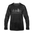 Charlotte, North Carolina Long Sleeve T-Shirt - Skylines Unisex Charlotte Long Sleeve Shirt - charcoal gray