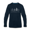 Charlotte, North Carolina Long Sleeve T-Shirt - Skylines Unisex Charlotte Long Sleeve Shirt - deep navy