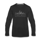 Chicago, Illinois Long Sleeve T-Shirt - Skylines Unisex Chicago Long Sleeve Shirt - black