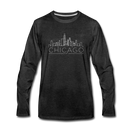 Chicago, Illinois Long Sleeve T-Shirt - Skylines Unisex Chicago Long Sleeve Shirt - charcoal gray