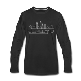 Cleveland, Ohio Long Sleeve T-Shirt - Skylines Unisex Cleveland Long Sleeve Shirt - black