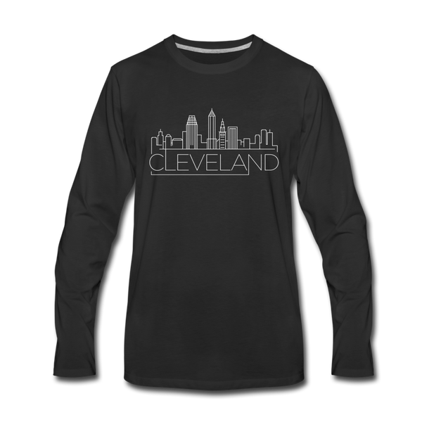 Cleveland, Ohio Long Sleeve T-Shirt - Skylines Unisex Cleveland Long Sleeve Shirt - black