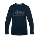 Cleveland, Ohio Long Sleeve T-Shirt - Skylines Unisex Cleveland Long Sleeve Shirt - deep navy