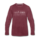 Colorado Springs, Colorado Long Sleeve T-Shirt - Skylines Unisex Colorado Springs Long Sleeve Shirt - heather burgundy