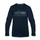 Colorado Springs, Colorado Long Sleeve T-Shirt - Skylines Unisex Colorado Springs Long Sleeve Shirt - deep navy