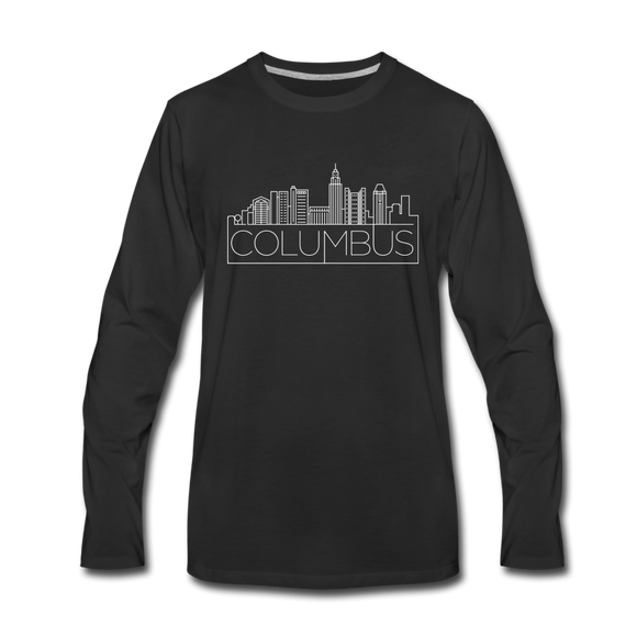 Columbus, Ohio Long Sleeve T-Shirt - Skylines Unisex Columbus Long Sleeve Shirt - black