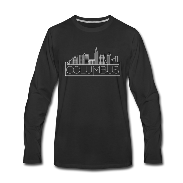 Columbus, Ohio Long Sleeve T-Shirt - Skylines Unisex Columbus Long Sleeve Shirt - black