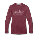 Columbus, Ohio Long Sleeve T-Shirt - Skylines Unisex Columbus Long Sleeve Shirt - heather burgundy