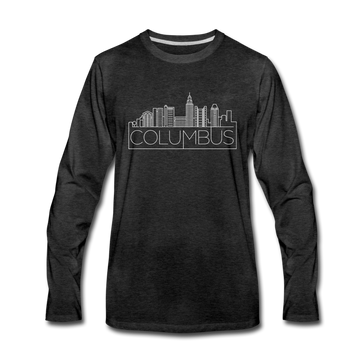 Columbus, Ohio Long Sleeve T-Shirt - Skylines Unisex Columbus Long Sleeve Shirt - charcoal gray