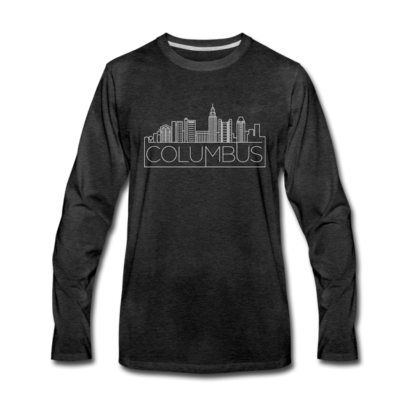 Columbus, Ohio Long Sleeve T-Shirt - Skylines Unisex Columbus Long Sleeve Shirt - charcoal gray