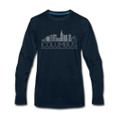 Columbus, Ohio Long Sleeve T-Shirt - Skylines Unisex Columbus Long Sleeve Shirt - deep navy