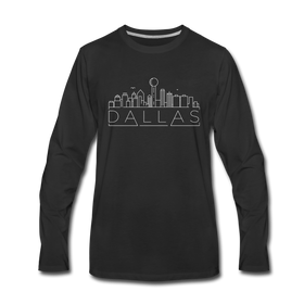 Dallas, Texas Long Sleeve T-Shirt - Skylines Unisex Dallas Long Sleeve Shirt - black