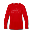 Dallas, Texas Long Sleeve T-Shirt - Skylines Unisex Dallas Long Sleeve Shirt - red