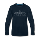 Dallas, Texas Long Sleeve T-Shirt - Skylines Unisex Dallas Long Sleeve Shirt - deep navy