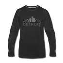 Detroit, Michigan Long Sleeve T-Shirt - Skylines Unisex Detroit Long Sleeve Shirt - black