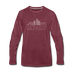 Detroit, Michigan Long Sleeve T-Shirt - Skylines Unisex Detroit Long Sleeve Shirt - heather burgundy