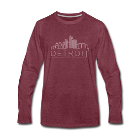 Detroit, Michigan Long Sleeve T-Shirt - Skylines Unisex Detroit Long Sleeve Shirt