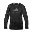Detroit, Michigan Long Sleeve T-Shirt - Skylines Unisex Detroit Long Sleeve Shirt - charcoal gray