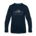 Detroit, Michigan Long Sleeve T-Shirt - Skylines Unisex Detroit Long Sleeve Shirt - deep navy