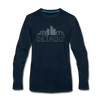 Detroit, Michigan Long Sleeve T-Shirt - Skylines Unisex Detroit Long Sleeve Shirt - deep navy