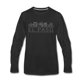 El Paso, Texas Long Sleeve T-Shirt - Skylines Unisex El Paso Long Sleeve Shirt - black
