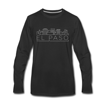 El Paso, Texas Long Sleeve T-Shirt - Skylines Unisex El Paso Long Sleeve Shirt - black