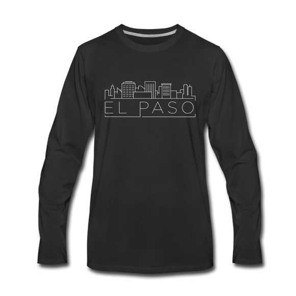 El Paso, Texas Long Sleeve T-Shirt - Skylines Unisex El Paso Long Sleeve Shirt - black