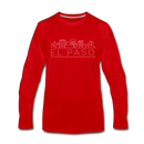 El Paso, Texas Long Sleeve T-Shirt - Skylines Unisex El Paso Long Sleeve Shirt - red
