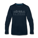 El Paso, Texas Long Sleeve T-Shirt - Skylines Unisex El Paso Long Sleeve Shirt - deep navy