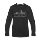 Fort Worth, Texas Long Sleeve T-Shirt - Skylines Unisex Fort Worth Long Sleeve Shirt - black