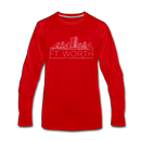 Fort Worth, Texas Long Sleeve T-Shirt - Skylines Unisex Fort Worth Long Sleeve Shirt - red