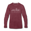 Fort Worth, Texas Long Sleeve T-Shirt - Skylines Unisex Fort Worth Long Sleeve Shirt - heather burgundy