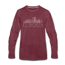 Fort Worth, Texas Long Sleeve T-Shirt - Skylines Unisex Fort Worth Long Sleeve Shirt - heather burgundy