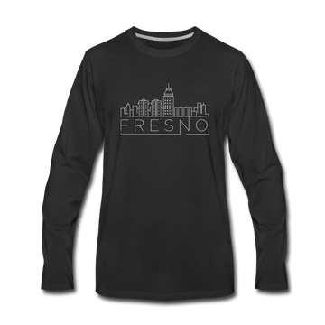 Fresno, California Long Sleeve T-Shirt - Skylines Unisex Fresno Long Sleeve Shirt - black