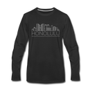 Honolulu, Hawaii Long Sleeve T-Shirt - Skylines Unisex Honolulu Long Sleeve Shirt - black