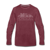 Honolulu, Hawaii Long Sleeve T-Shirt - Skylines Unisex Honolulu Long Sleeve Shirt - heather burgundy