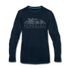 Honolulu, Hawaii Long Sleeve T-Shirt - Skylines Unisex Honolulu Long Sleeve Shirt - deep navy