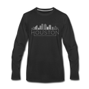 Houston, Texas Long Sleeve T-Shirt - Skylines Unisex Houston Long Sleeve Shirt - black