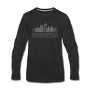 Indianapolis, Indiana Long Sleeve T-Shirt - Skylines Unisex Indianapolis Long Sleeve Shirt - black