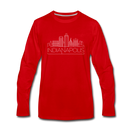 Indianapolis, Indiana Long Sleeve T-Shirt - Skylines Unisex Indianapolis Long Sleeve Shirt - red