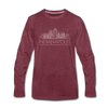 Indianapolis, Indiana Long Sleeve T-Shirt - Skylines Unisex Indianapolis Long Sleeve Shirt - heather burgundy