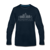Indianapolis, Indiana Long Sleeve T-Shirt - Skylines Unisex Indianapolis Long Sleeve Shirt - deep navy