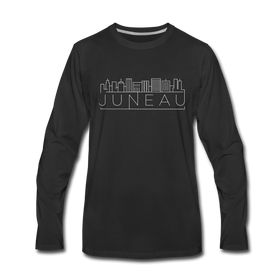 Juneau, Alaska Long Sleeve T-Shirt - Skylines Unisex Juneau Long Sleeve Shirt - black