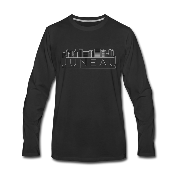 Juneau, Alaska Long Sleeve T-Shirt - Skylines Unisex Juneau Long Sleeve Shirt - black