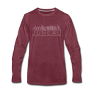Juneau, Alaska Long Sleeve T-Shirt - Skylines Unisex Juneau Long Sleeve Shirt - heather burgundy