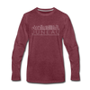 Juneau, Alaska Long Sleeve T-Shirt - Skylines Unisex Juneau Long Sleeve Shirt - heather burgundy