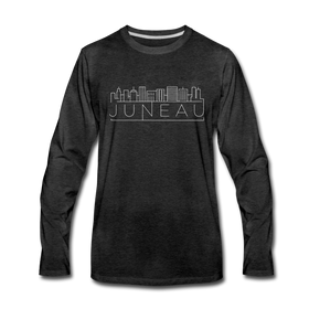 Juneau, Alaska Long Sleeve T-Shirt - Skylines Unisex Juneau Long Sleeve Shirt - charcoal gray