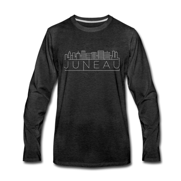 Juneau, Alaska Long Sleeve T-Shirt - Skylines Unisex Juneau Long Sleeve Shirt - charcoal gray