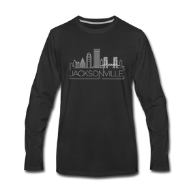 Jacksonville, Florida Long Sleeve T-Shirt - Skylines Unisex Jacksonville Long Sleeve Shirt - black