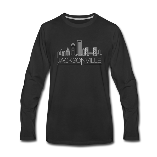 Jacksonville, Florida Long Sleeve T-Shirt - Skylines Unisex Jacksonville Long Sleeve Shirt - black